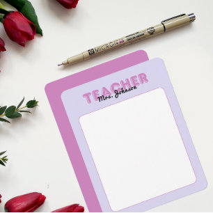 Persoonlijk briefpapier voor leraren einde schoolj notitiekaartje