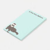 Persoonlijk Brown Ferret Mint Green Post-it® Notes (Schuin)