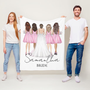 Persoonlijk Bruid Geschenk Op Maat Naam Fleece Deken