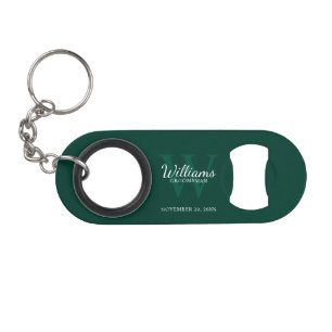 Persoonlijk Bruidsjonker Monogram en Naam Mini Flessenopener