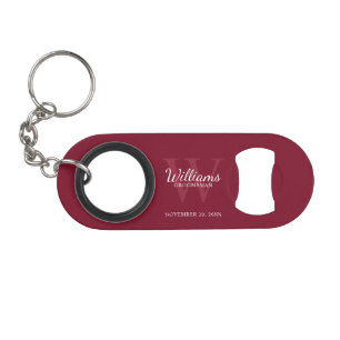 Persoonlijk Bruidsjonker Monogram en Naam Mini Flessenopener