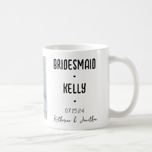 Persoonlijk bruidsmeisje foto huwelijkscadeau koffiemok