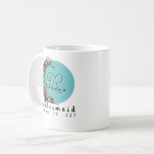 persoonlijk bruidsmeisje monogram bruiloftsgroep koffiemok (Voorkant links)