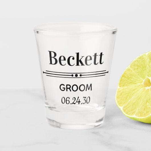 Persoonlijk bruidsschenkglas shot glas (Voorkant)