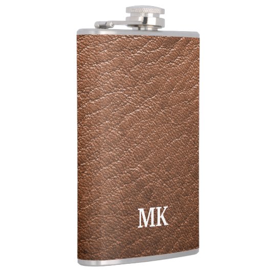 Persoonlijk bruin leder Kijk Heupfles (Rechts)