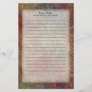 Persoonlijk bruine gele steen grunge briefpapier
