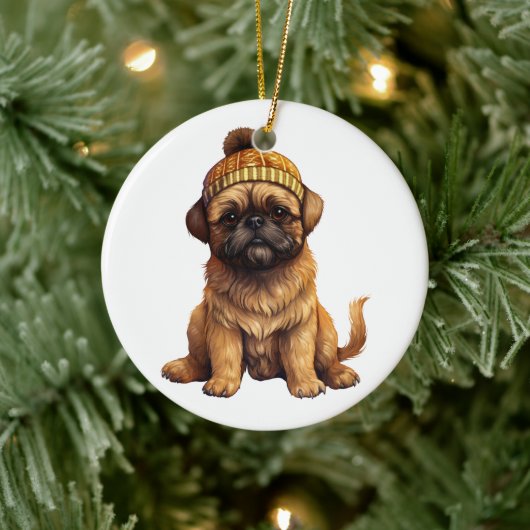 Persoonlijk Brussel Griffon Dog Keramisch Ornament (Boom)