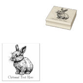 Persoonlijk Bunny Rabbit Rubberstempel (Gestempeld)