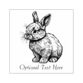 Persoonlijk Bunny Rabbit Rubberstempel (Afrduk)
