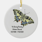 Persoonlijk Butterfly Memorial Keramisch Ornament (Voorkant)