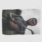 Persoonlijk cadeau golfer golfhanddoek (Horizontaal)