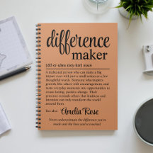 Persoonlijk cadeau met definitie van verschil make