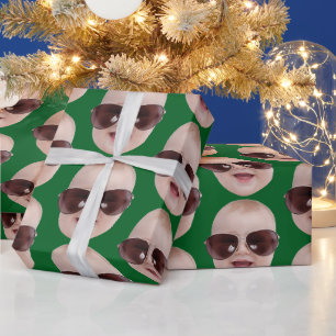 Persoonlijk cadeau met foto en gezicht, verjaardag cadeaupapier
