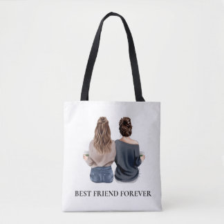 Persoonlijk cadeau voor beste vriendinnen draagtas