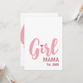 Persoonlijk cadeau voor Girl Mama Kaart (Voorkant / Achterkant in situ)