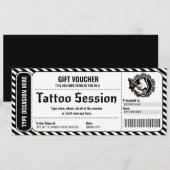 Persoonlijk cadeaubon tattoo gift card kaart (Voorkant / Achterkant)