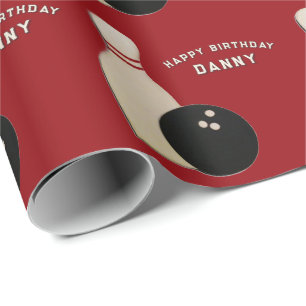 Persoonlijk cadeaupapier voor bowlen