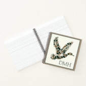 Persoonlijk camouflage-eend-monogram notitieboek (Binnen)