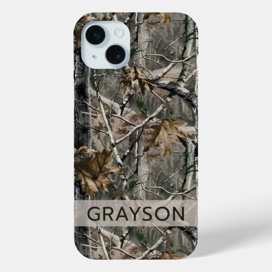 Persoonlijk camouflage met bos takken Case-Mate iPhone case (Achterkant)
