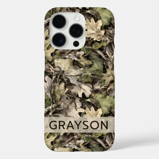 Persoonlijk Camouflagepatroon met Bladeren Case-Mate iPhone Case (Achterkant)