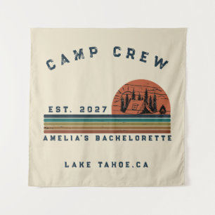 Persoonlijk Camping Weekend Bachelorette Feest Wandkleed
