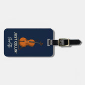Persoonlijk Celloscript Monogram Musicus Bagagelabel (Voorkant horizontaal)