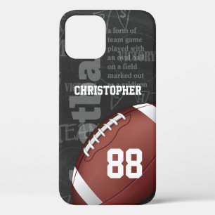 Persoonlijk Chalkboard American Football Hoesje-Ma iPhone 12 Pro Hoesje