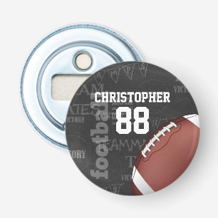 Persoonlijk Chalkboard Amerikaans Football Button Flesopener