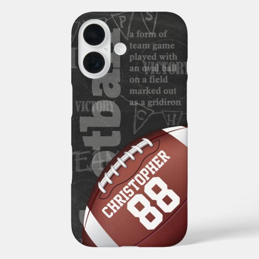 Persoonlijk Chalkboard Amerikaans Football Case-Mate iPhone Case (Achterkant)