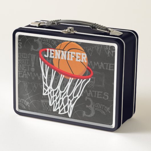 Persoonlijk Chalkboard Basketball en Hoop (Voorkant)