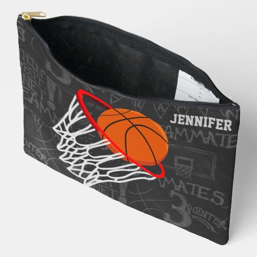 Persoonlijk Chalkboard Basketball en Hoop Etui (Open)