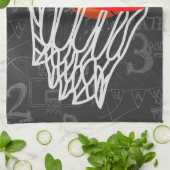 Persoonlijk Chalkboard Basketball en Hoop Theedoek (Gevouwen)