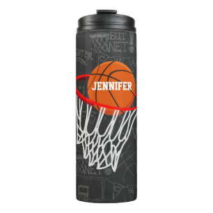 Persoonlijk Chalkboard Basketball en Hoop Thermosbeker