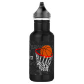 Persoonlijk Chalkboard Basketball en Hoop Waterfles (Rechts)