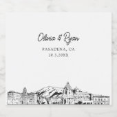 Persoonlijk champagne-etiket voor een trouwfeest i sparkling wijnetiket (Enkel label)