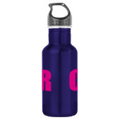 Persoonlijk Cheer Cheerlead Paars Waterfles (Achterkant)