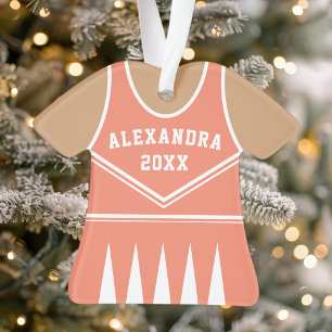 Persoonlijk Cheerleader Koralen Uniform Ornament