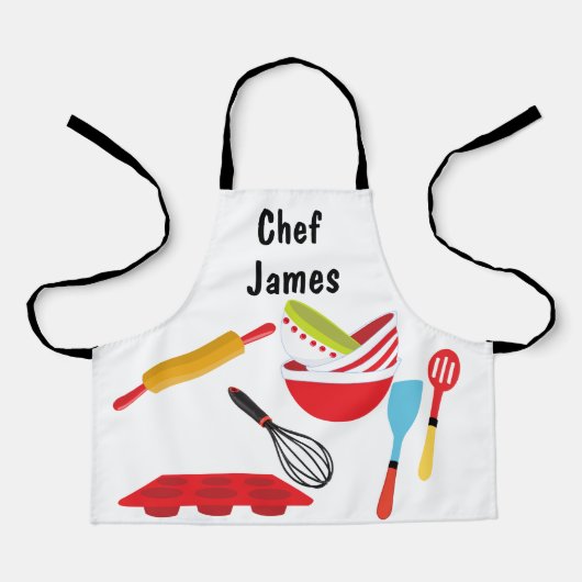 Persoonlijk chef all-over print schort (Voorkant)