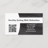 Persoonlijk Chef Leather Custom Photo QR Code Visitekaartje (Achterkant)