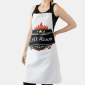 Persoonlijk chefsschort met vlammen | Aangepaste n Schort (Insitu)