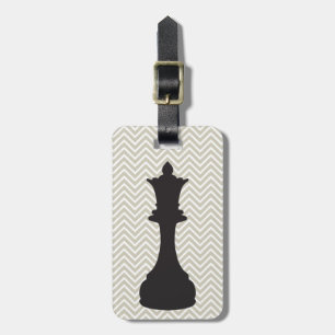 Persoonlijk Chic Chevron Chess Bagagelabel