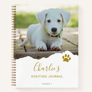 Persoonlijk Chic Gescheurde Foto Hond Dankbaarheid Notitieboek