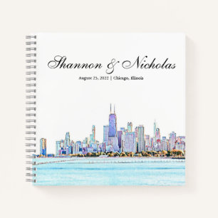 Persoonlijk Chicago Skyline Guest Book Notitieboek