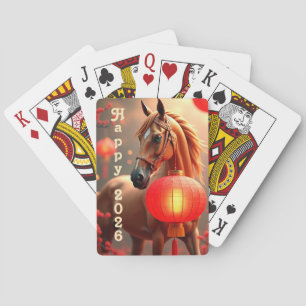 Persoonlijk Chinees nieuwjaar 2026 Pokerkaarten