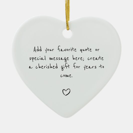 Persoonlijk Citaat Aangepast Geschenk Keramische K Keramisch Ornament (Voorkant)