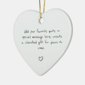 Persoonlijk Citaat Aangepast Geschenk Keramische K Keramisch Ornament (Links)