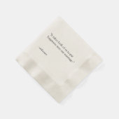 Persoonlijk Citaat of Song Lyric Wedding Napkins Servet (Hoek)
