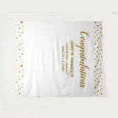 Persoonlijk Confetti Felicitaties Geslaagd Afgestu Wandkleed (Voorkant (horizontaal))