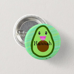 Persoonlijk Cute Avocado Guacamole Lover Ronde Button 3,2 Cm