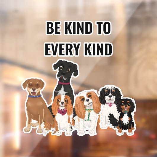 Persoonlijk Cute Dog Poster Raamsticker (Vel 2)